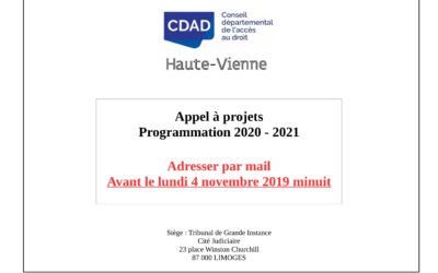 Appel à Projets 2020-2021 – Animation de dispositifs d’Accès au Droit